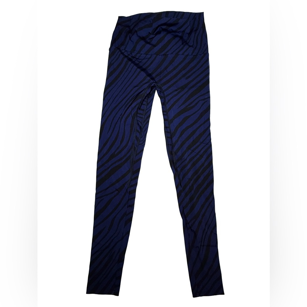 K-DEER Blue and Black Striped Leggings